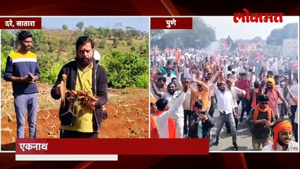 एकीकडे जरांगेंनी पुणे जॅम केलंय, दुसरीकजे एकनाथ शिंदे शेतात रमले