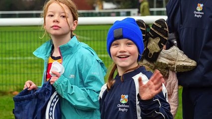 Some of Chobham RFC's girls during a session at Fowlers Wells