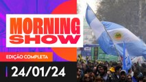 GREVE GERAL CONTRA REFORMAS NA ARGENTINA - MORNING SHOW - 24/01/2024