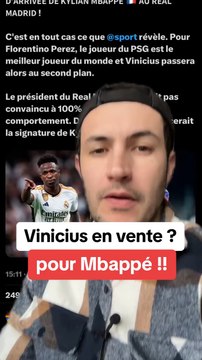 Vinicius mit en vente par le Real Madrid ? Pour financer Mbappé ? #vinicius #real #realmadrid #mbappé #florentinoperez