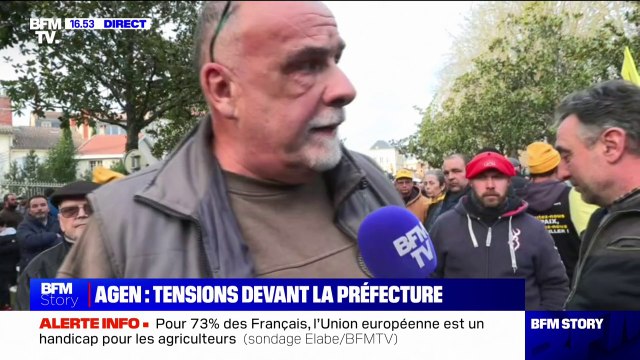 S'il n'en sort rien de positif, il va y avoir le feu : Des représentants du mouvement des agriculteurs sont actuellement reçus par le préfet de Lot-et-Garonne