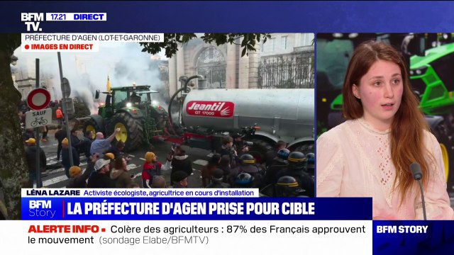 Dégradations lors des mobilisations d'agriculteurs: Le gouvernement décide d'intervenir ou pas en fonction du mouvement , pour l'activiste écologiste Léna Lazare