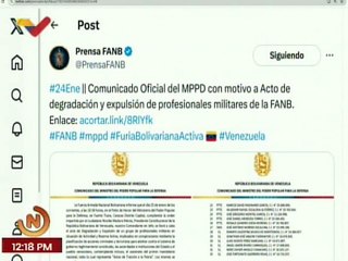 Comunicado | Degradados y expulsados militares implicados en conspiraciones terroristas