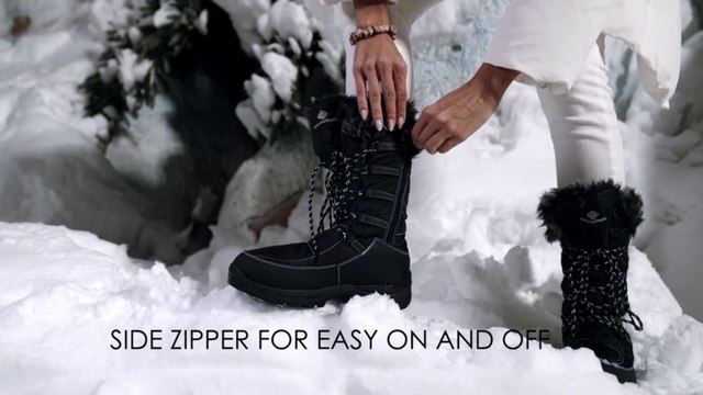 DREAM PAIRS Women's Warm Faux Fur Lined Mid-Calf Winter Snow Boots