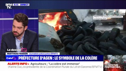 下载视频: Préfecture d'Agen visée par des agriculteurs: aucune interpellation n'a été réalisée à ce stade