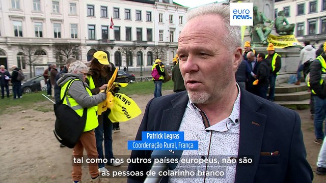 Agricultores protestam contra políticas comunitárias de ambiente e de comércio