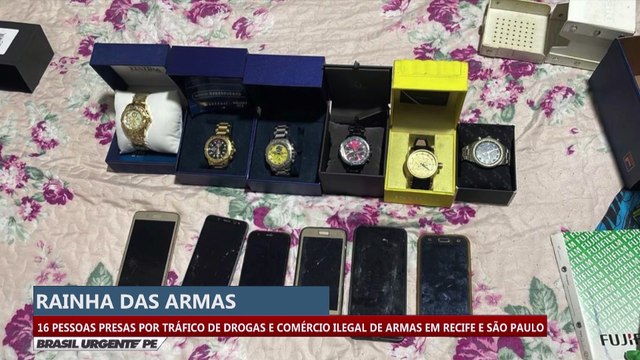 16 pessoas presas por tráfico de drogas e comércio ilegal de armas em Recife e São Paulo