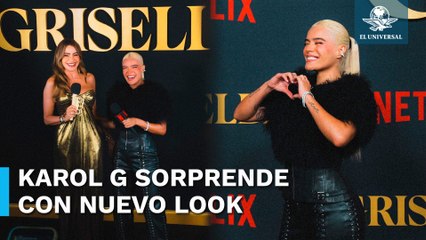 Karol G llega a la premier de ‘Griselda’ con nuevo color de cabello