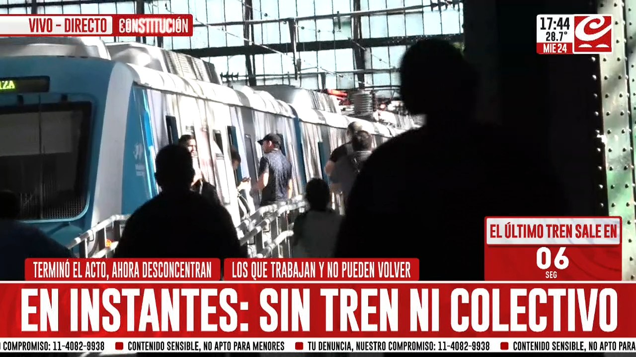 Se fue el último tren de Retiro y se complica la vuelta a casa
