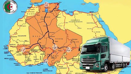 algeria Route de l'Afrique الجزائر طريق الوحدة الافريقية يشق الصحراء