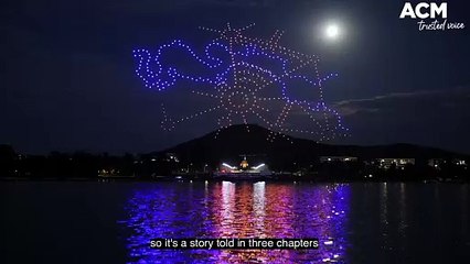 Hundreds of drones light up sky
