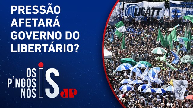 Milhares de argentinos protestam contra reformas de Javier Milei