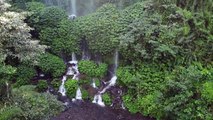 Exploring Benang Kelambu Waterfall - Nature's Tranquil Gem at the Base of Mount Rinjani