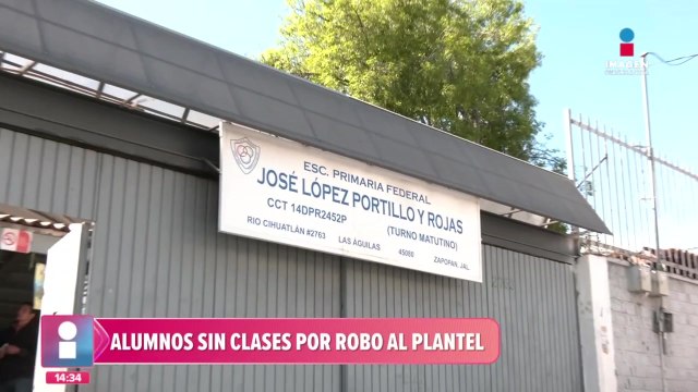 Alumnos de primaria no han podido tener clases gracias a los ladrones