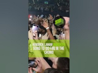 Kendrick Lamar Dedicates Song To OG Fan In The Crowd