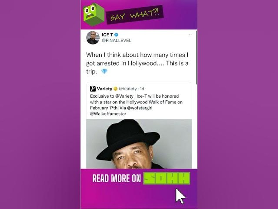Ice T Will Be Honored With A HollyWood Walk Of Fame Star