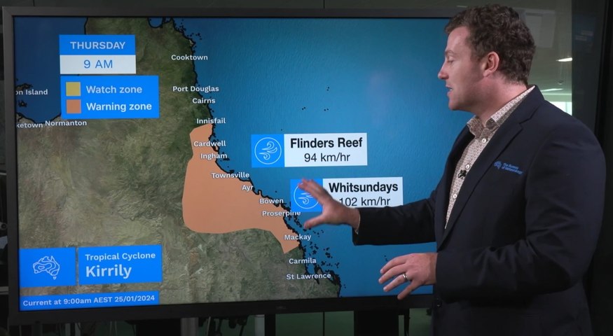 Tropical Cyclone Kirrily strengthening off Queensland coast | The ...
