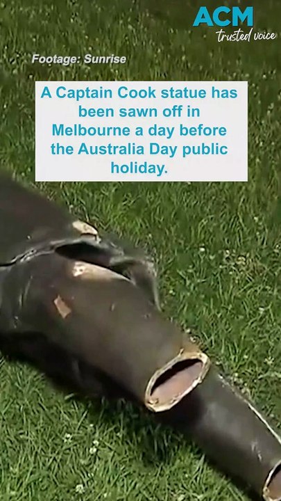 Colonial figure statues vandalised in Melbourne ahead of Australia Day