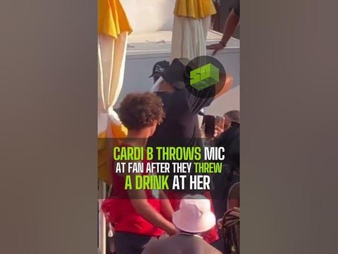 Cardi B Throws Mic At Fan After They Threw A Drink At Her