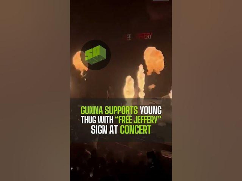 Gunna Supports Young Thug with "Free Jeffery" Sign At Concert