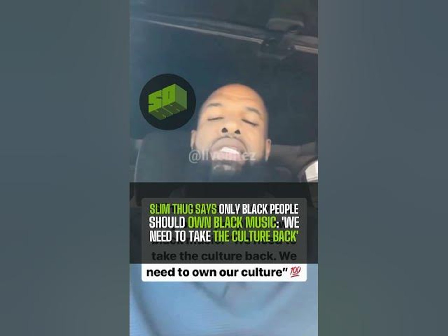 ⁣Slim Thug Says Only Black People Should Own Black Music: 'We Need To Take The Culture Back'
