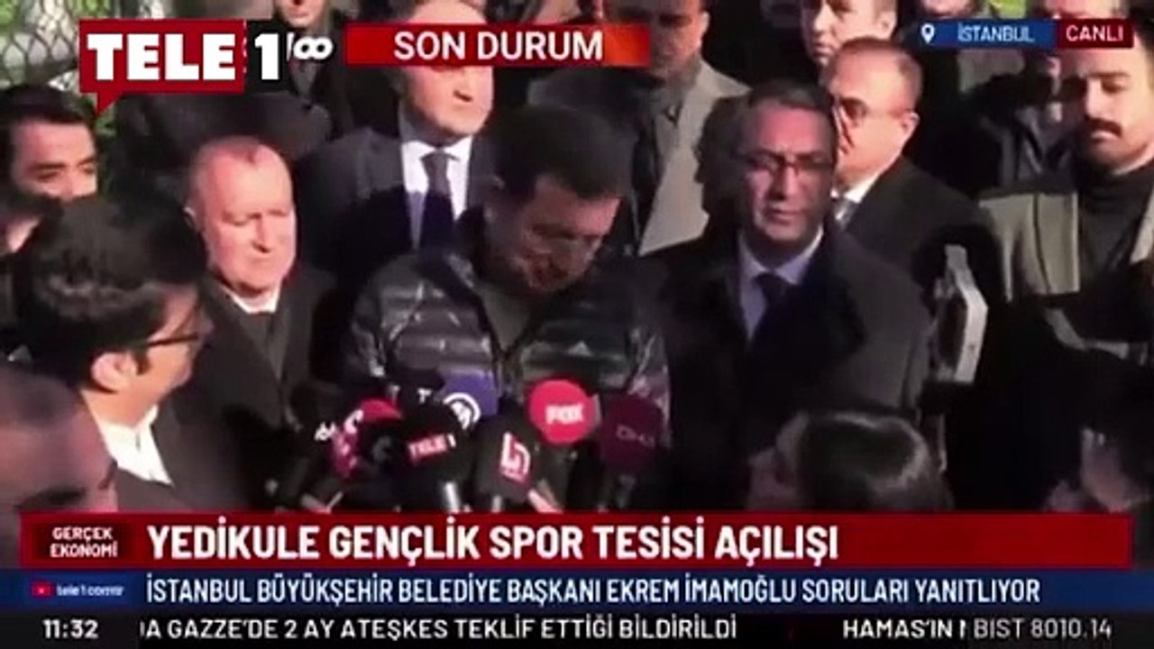 İmamoğlu'na uzatılmayan TRT mikrofonu Buğra Kavuncu'nun önünde