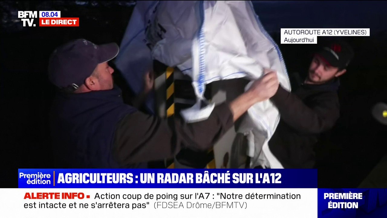 Colère des agriculteurs: un radar bâché sur l'A12