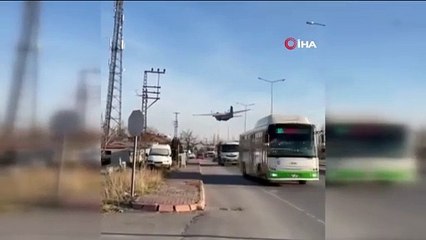 Askeri uçakta arıza! Acil iniş yaptı