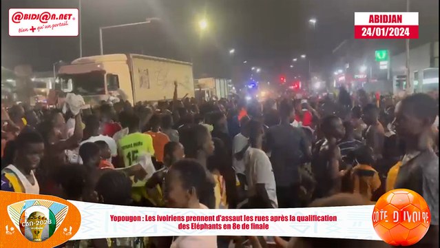 CAN23: Les ivoiriens prennent d'assaut les rues après la qualification des Eléphants en 8e de finale