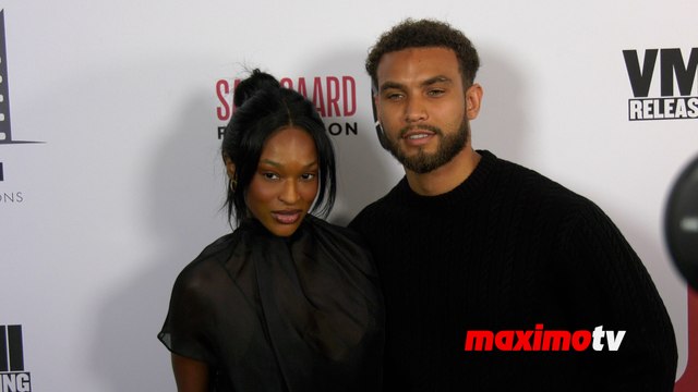 Uche Nwosu and Clinton Moxam Junction Los Angeles Premiere Red Carpet