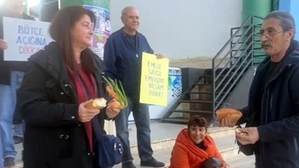 Download Video: Emeklilerden ekmek ve soğanlı maaş protestosu