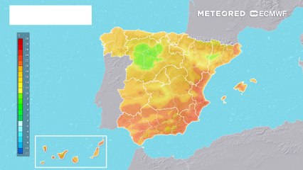 Grandes amplitudes térmicas en la segunda mitad de la semana en España