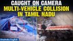 Viral: Trail of destruction after multiple vehicles collide in Tamil Nadu| 4 casualties | Oneindia
