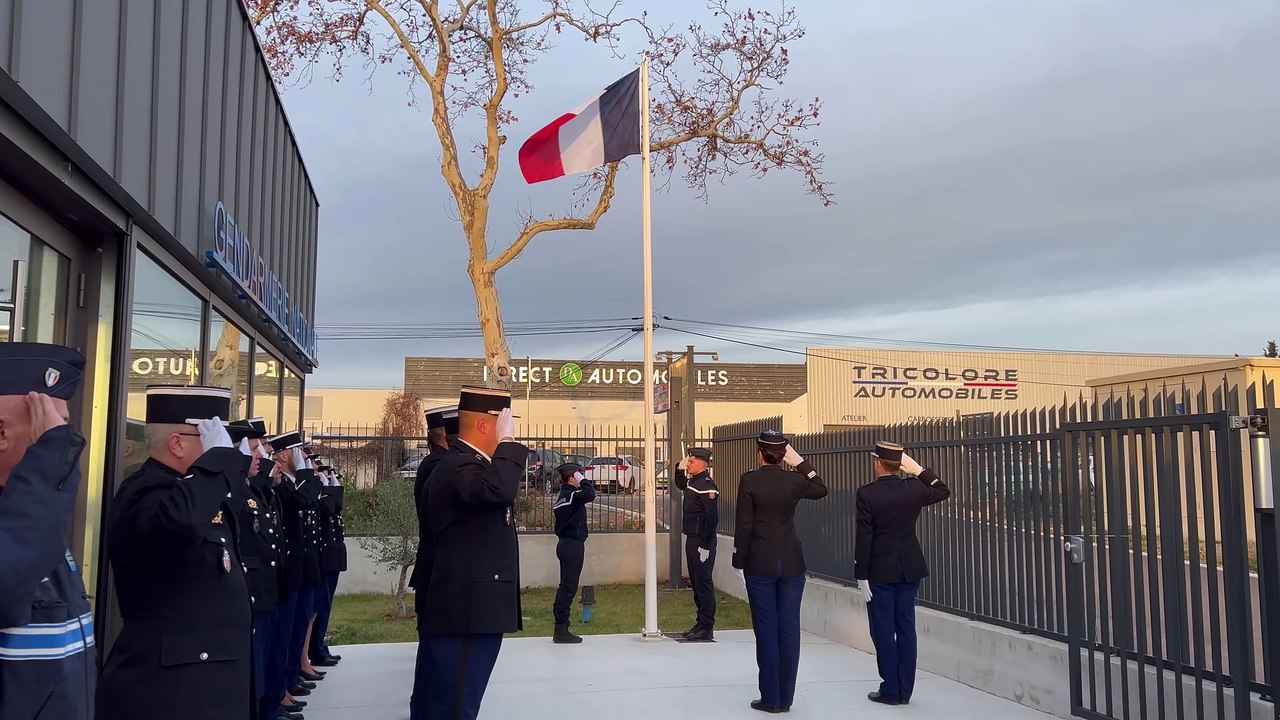 Prise d'armes gendarmerie de Bernis le 19 janvier 2024