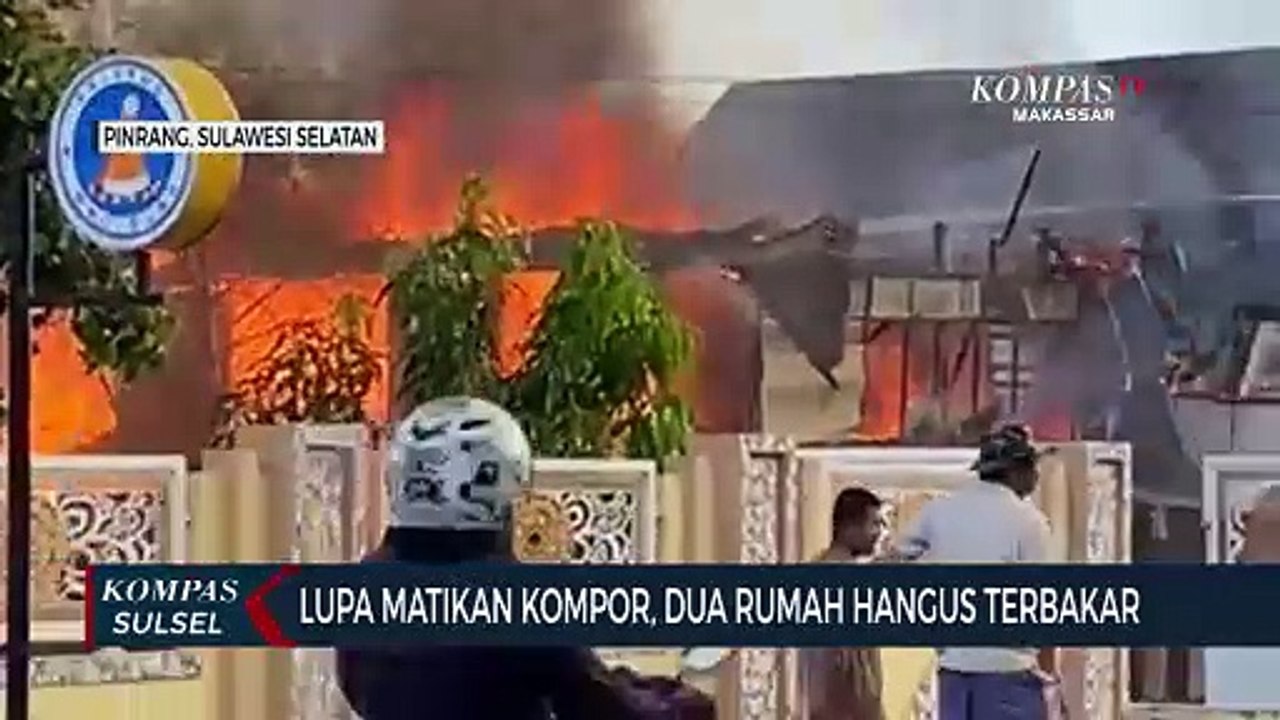 Lupa Matikan Kompor, Dua Rumah Hangus Terbakar