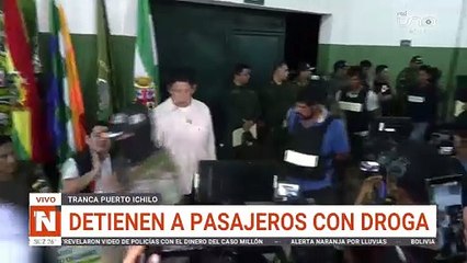 Detienen a pasajeros con droga en la tranca Puerto Ichilo