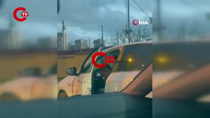 Öfkeli sürücü yol kesti; araçtaki küçük çocuğa küfür etti