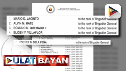 29 opisyal ng AFP na nabigyan ng promotion, isinumite para sa kumpirmasyon ng CA