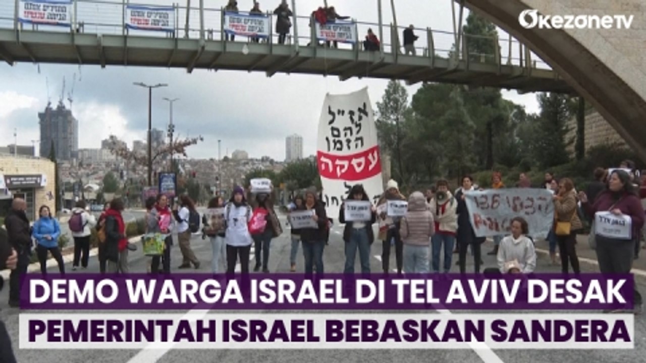 Demo Warga Israel Desak Hentikan Perang dan Pendudukan Israel di Palestina
