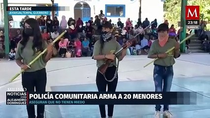 Niños son presentados como policías comunitarios en la Sierra de Guerrero