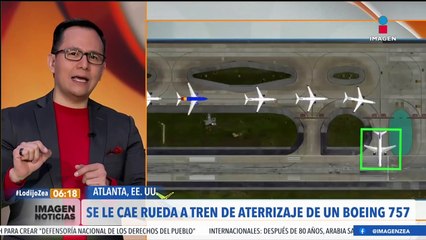 Se le cae rueda del tren de aterrizaje a un Boeing 757 en Atlanta
