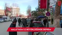 Malatya'da 5.2 büyüklüğünde deprem: Vatandaşlar sokağa döküldü