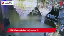 Malatya'da deprem anında yaşanan panik kamerada