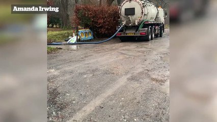 Footage Shows Sewage Truck Being Filled