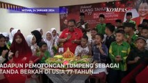 Anak Panti Asuhan Rayakan Ulang Tahun Megawati dengan Acara Potong Tumpeng