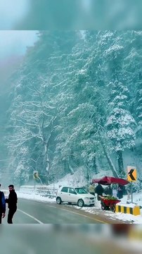 Heavy Snowfall on Bhurban Murree Road
