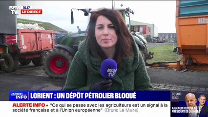 Colère des agriculteurs: un dépôt pétrolier bloqué à Lorient