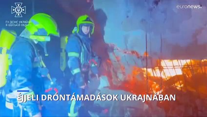 Éjszakai dróntámadások Ukrajnában