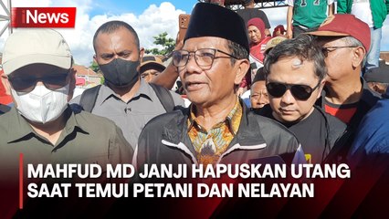 Temui Petani dan Nelayan di Lampung, Mahfud MD Janji Hapuskan Utang Jika Terpilih
