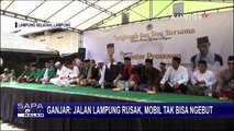 Ganjar Bahas Jalan Lampung Rusak, Mahfud Makan di Rumah Warga